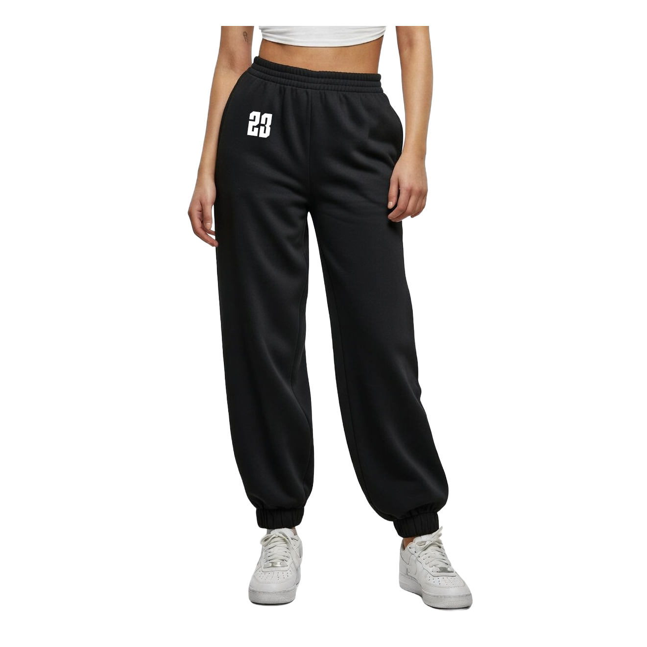 HIGH WAIST SWEAT PANTS Gestickt 300gsm